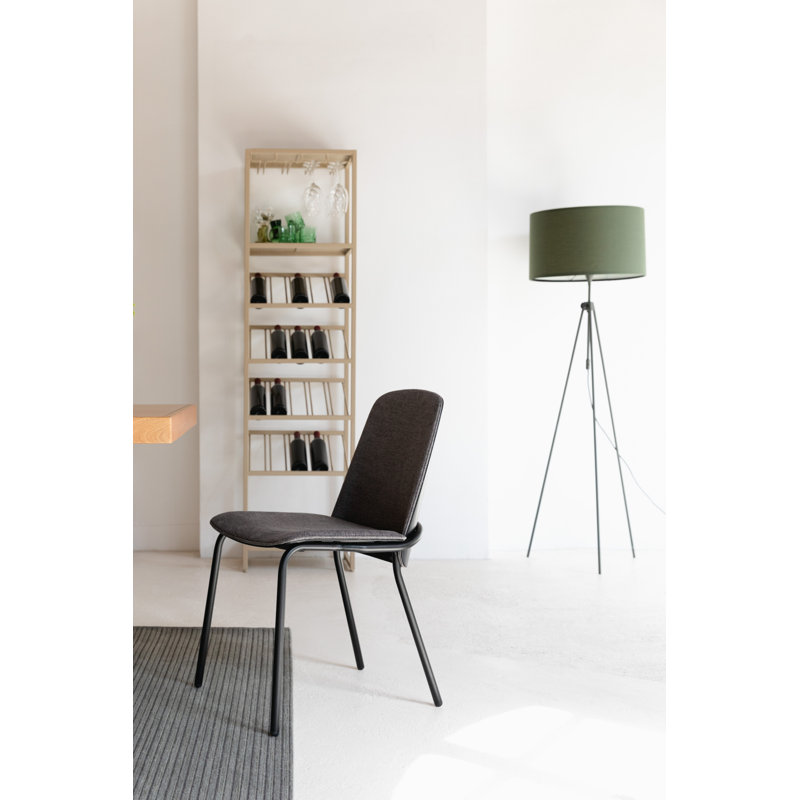 Clip Upholstered Dining Chair, Black, Gray