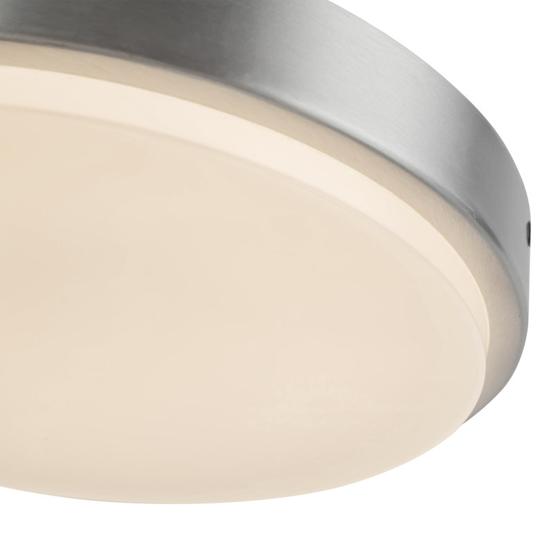 Bailey 11-in Black dimmable LED Outdoor Ceiling Light, Brushed Nickel, Brushed Nickel