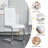 Modern Faux Leather Upholstered Dining Chairs Set of 2 with Chrome Base and Handles-2116302569