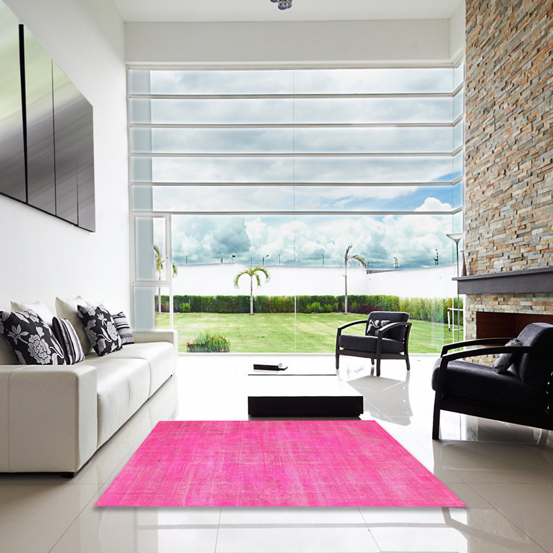 Tapis rose Danyl, Carré 6 pi