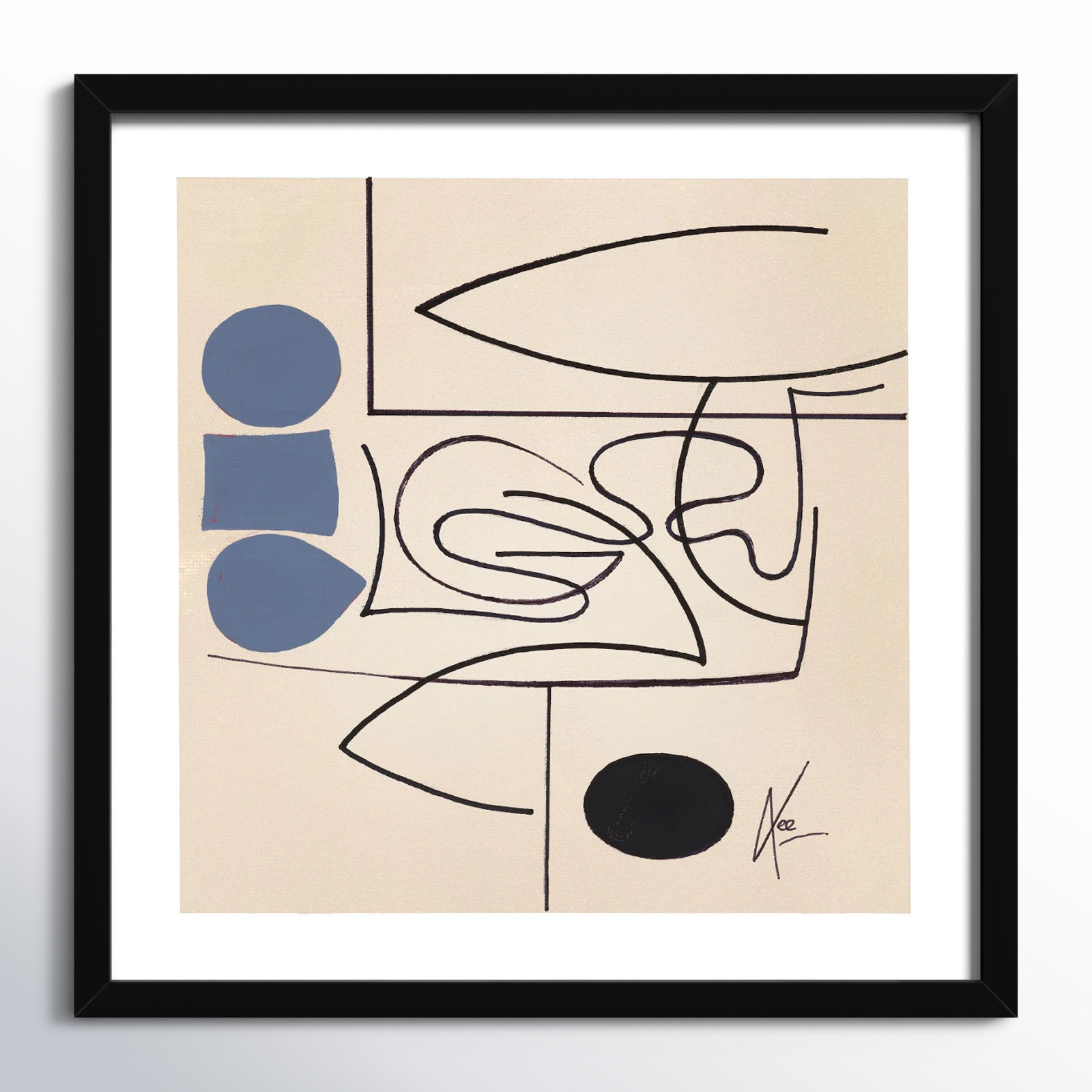 Reflection 2 by Lee Lessem, 30" H x 30" W x 1.25" D, Black