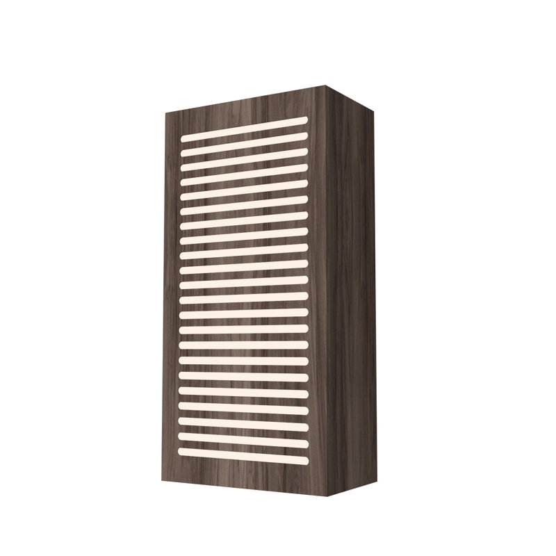 1 - Light LED Flush Mounted Sconce, American Walnut, 2