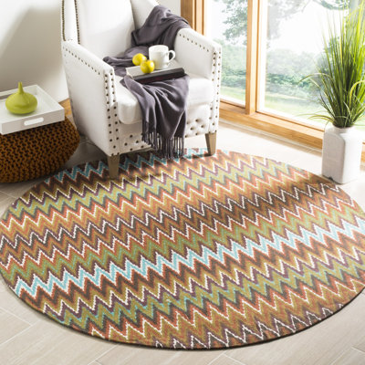 Sonny Cedar Brook Hand Loomed Cotton Chevron Rug
