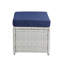 9PCs Blue Fabric & Wicker Bistro Set