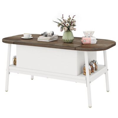 Barthelmess Wooden Coffee Table,Lift Top Coffee Table with Storage