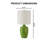 Darlene Green Ceramic White Shade Table Lamp