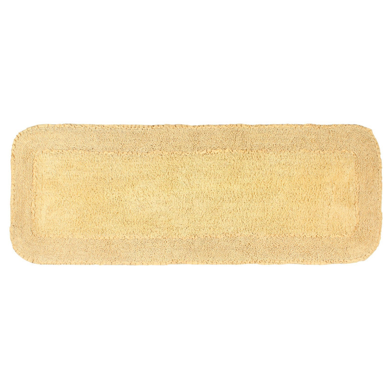 Tapis pour salle de bain Maytham, Jaune, Rectangle - l 21 po x L 54 po