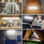 Éclairage sans fil 11,81 pouces sous l'armoire, lumière de placard à capteur de mouvement rechargeable 18LED