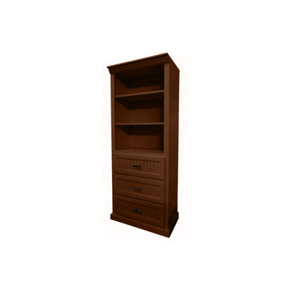 Bibliothèque en bois massif avec rangement Coastal