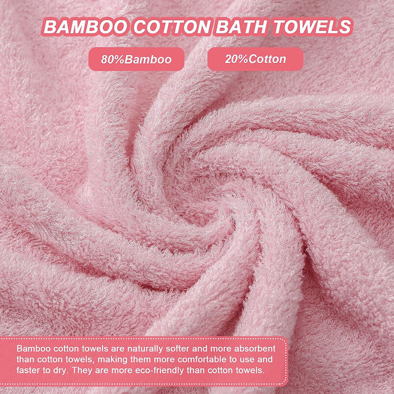 Dylynn Cotton Blend Bath Towel, Pink