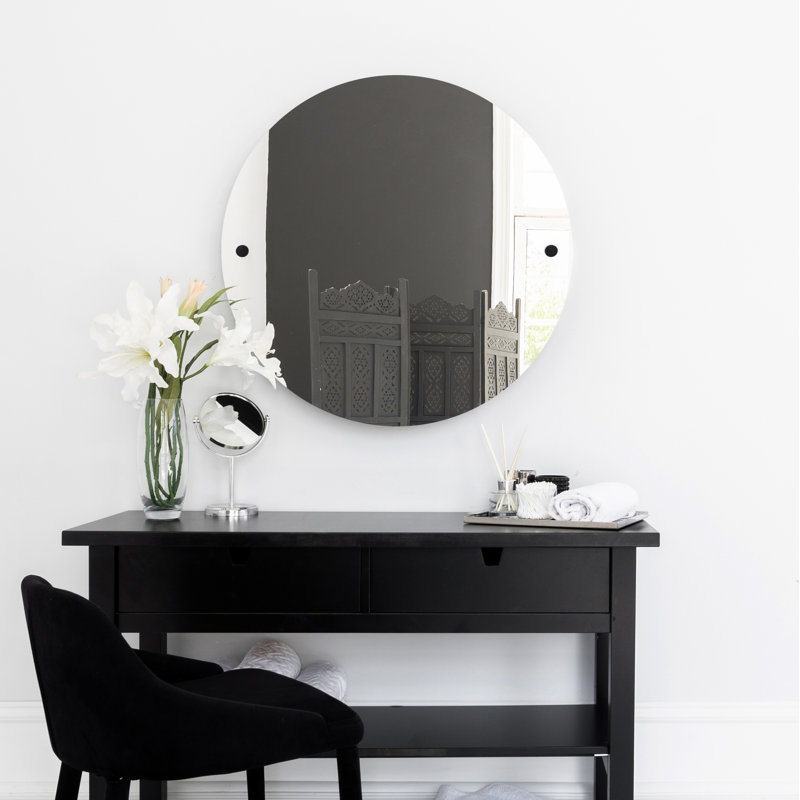 Miroir rond 22 po Gober, Noir mat