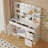 Vanity Desk with LED Lighted Mirror - 10 LED Lights-1459587545