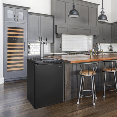 Kegco 24" Wide Dual Tap Black Digital Kegerator