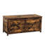 Coffre de rangement rustique brun avec design rétro et 2 charnières pour chambre à coucher L 39,5 po x l 15,7 po x H 17,7 po, capacité de poids de 300 livres Assemblage facile-1178988521