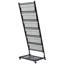 Porte-revues noir 18,7 po x 16,9 po x 52,4 po