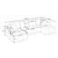 Canapé modulaire en chenille de 132 po en U-2142726248