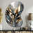 Abstract Shapes And Lines IV - Boom Shape Unique Abstract Marble Wall Clock-105568677