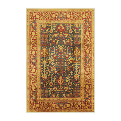 Tapis oriental jaune / rouge / bleu