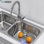 Juno Chrome Finish Brass Color Changing Pull-Down LED Kitchen Sink Faucet