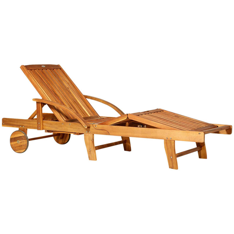 Cannonleague 195cm Long Reclining Acacia Single Chaise