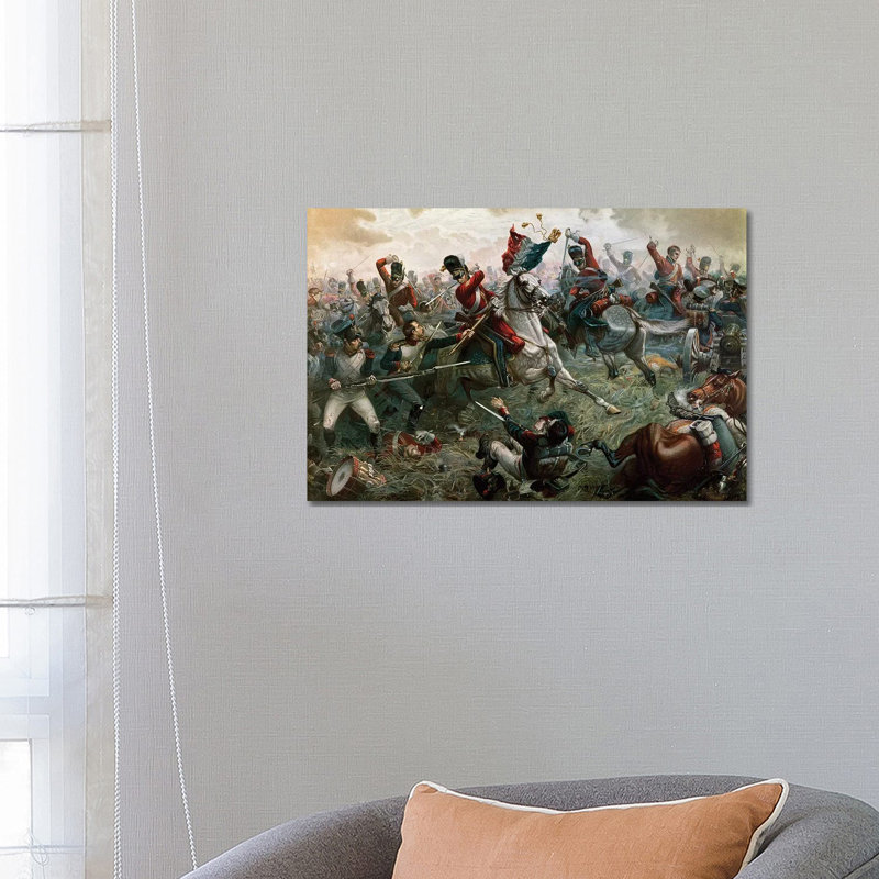 Battle Of Waterloo, 18th June 1815, 1898 by William Holmes Sullivan - Wrapped Canvas Print