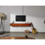 Meuble télé mural flottant de 70 po entièrement assemblé, noyer naturel, pour téléviseurs de 75 po ou moins-790473950