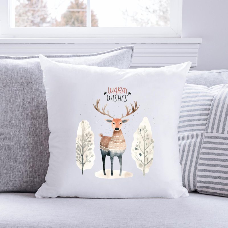 08_CozyChristmas Reversible Throw Pillow, 14" x 14"