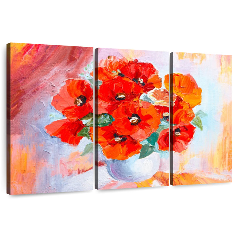 Harnek Poppies Flowers, 20" H x 33" W