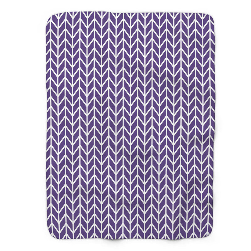 Mauve, orange, élégance - couverture Sherpa de qualité supérieure 1 pièce, L 50 po x L 60 po