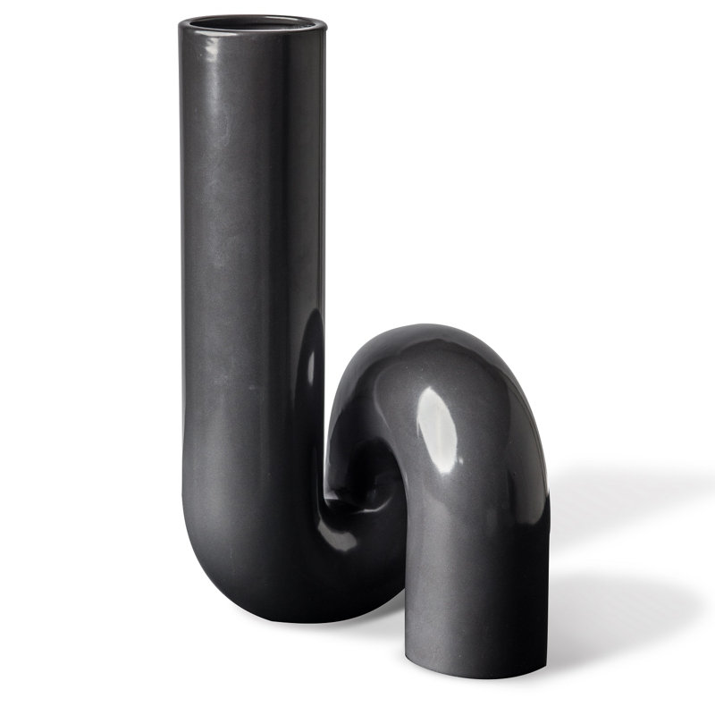 Vase Alfrida Yourtube noir, Noir