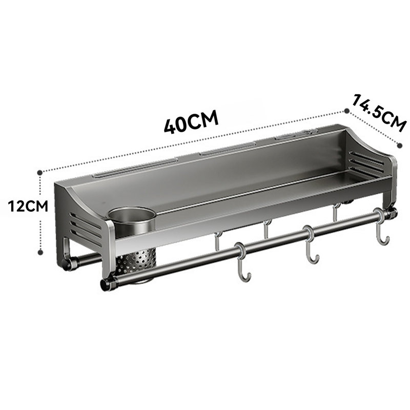 Ertel Adhesive Spice Rack, 12cm H x 40cm W x 14.5cm D