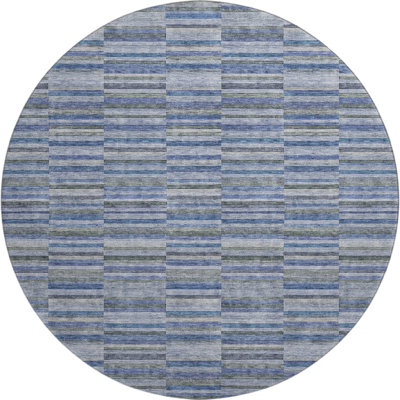 Premium Machine Washable Prisco Navy Rug