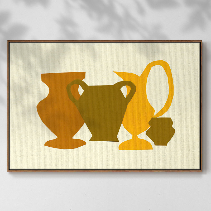 Posing Pottery II, H 17 po x l 25 po x P 2 po, Noyer