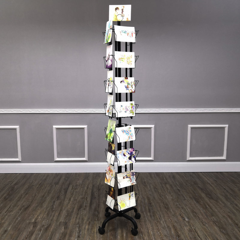 FixtureDisplays 73.89'' H Rotating Pamplet Rack