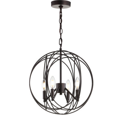 Iredell 4 - Light Oil Rubbed Bronze Unique/Statement Pendant