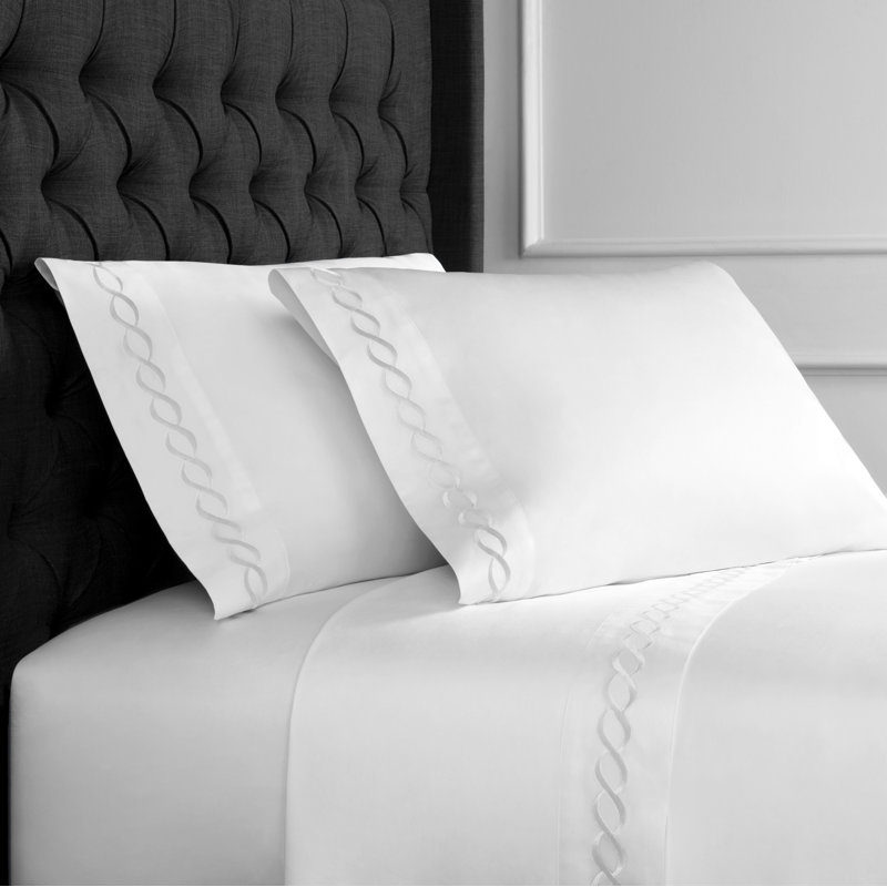 Barden Cotton Sheet Set, King Sheet Set with 2 Pillowcases, White