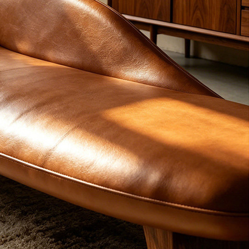 Chaise longue simple incurvée de style américain