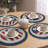 USA Flag Patriotic Beaded Placemats Set of 2 – Red White Blue Table Mats for Christmas Decor & Gifts