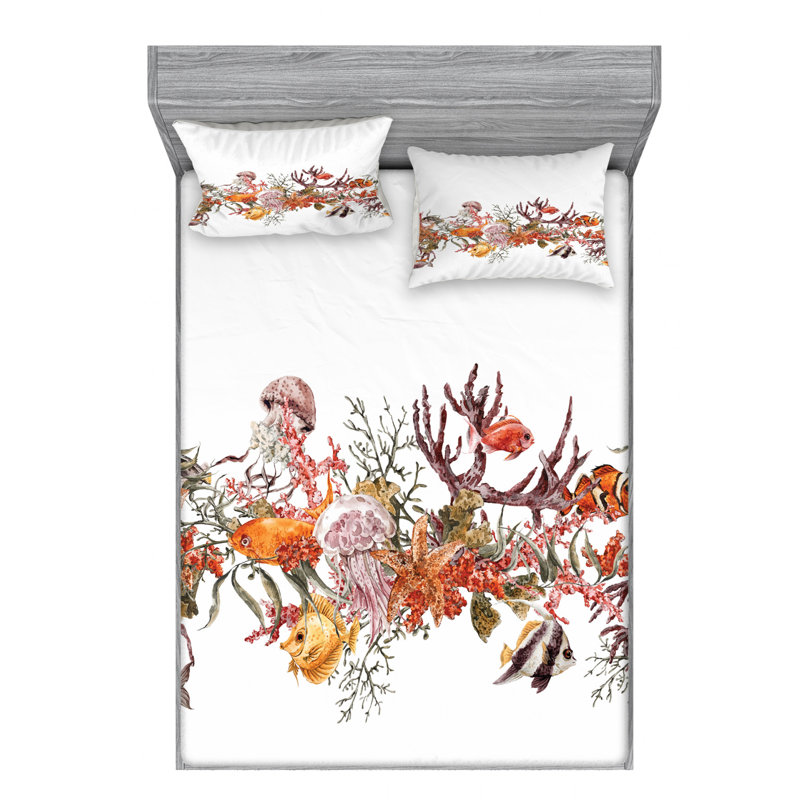 Microfiber Sheet Set, Queen Sheet Set with Fitted Sheet