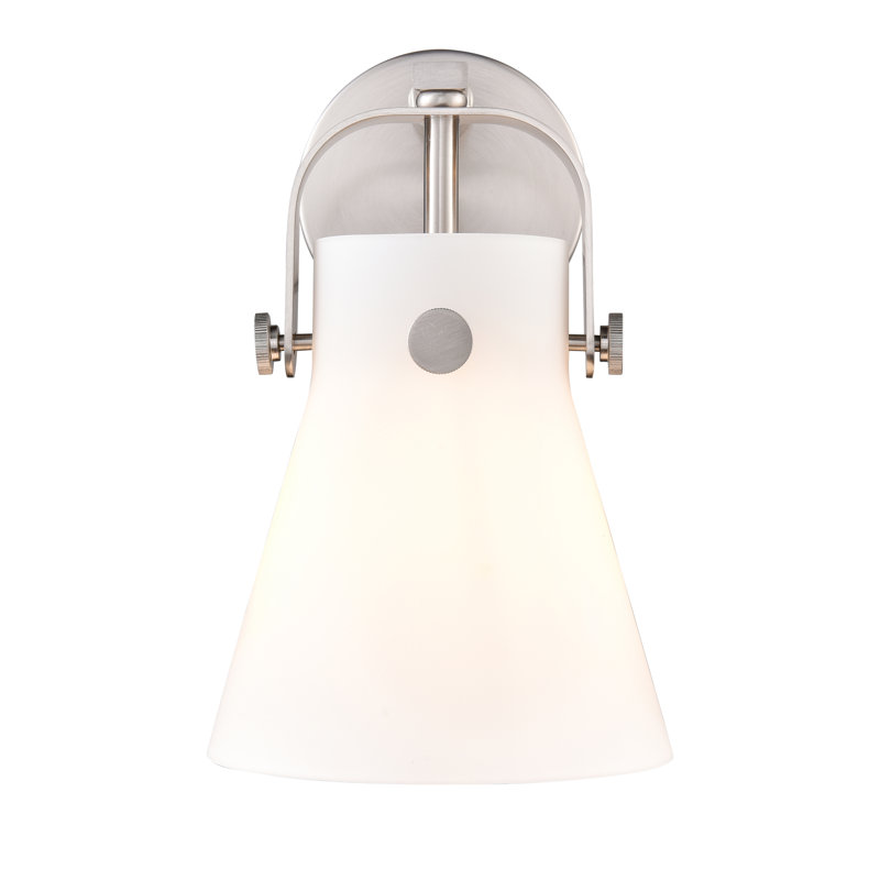 Applique murale 6 lumières Slana, Blanc mat, Nickel satiné, Une lumière