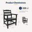 Ensemble de chaises de patio noires en PEHD toutes saisons avec accoudoirs Harborview-1403088207