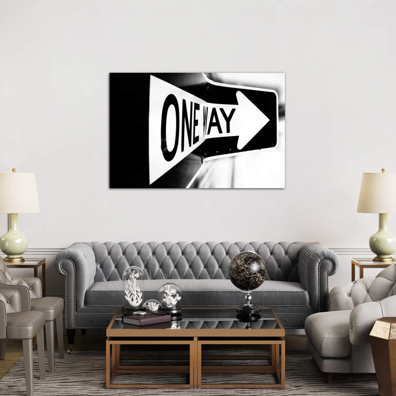 Which Way (One Way) by Bob Larson - Print on Canvas, 20.32 cm H x 30.48 cm W, Wrapped Canvas