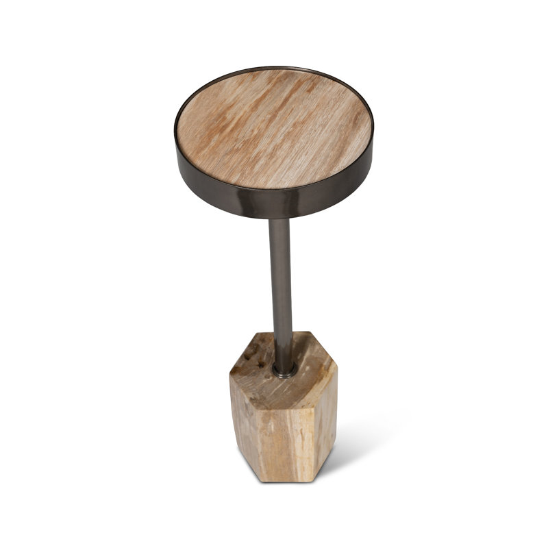 Relique Dinah Drink Table, Brass, Natural Light