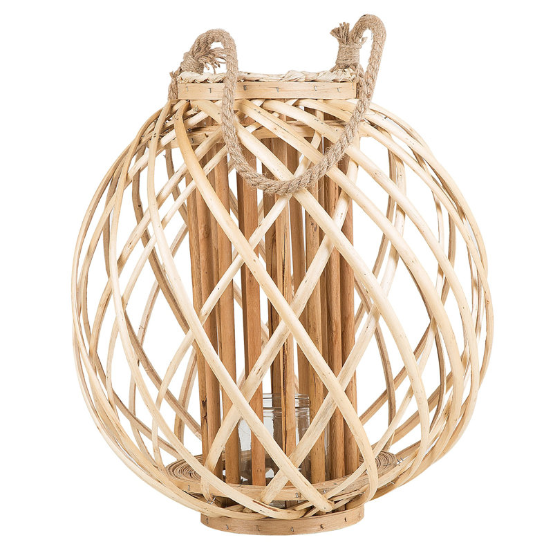 Wood Floor Lantern, Light Wood