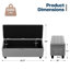 Repose-pieds rembourré en tissu avec banc de rangement Grimstad-222656638