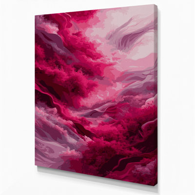 «Abstract Landscape 69», art mural sur toile mauve