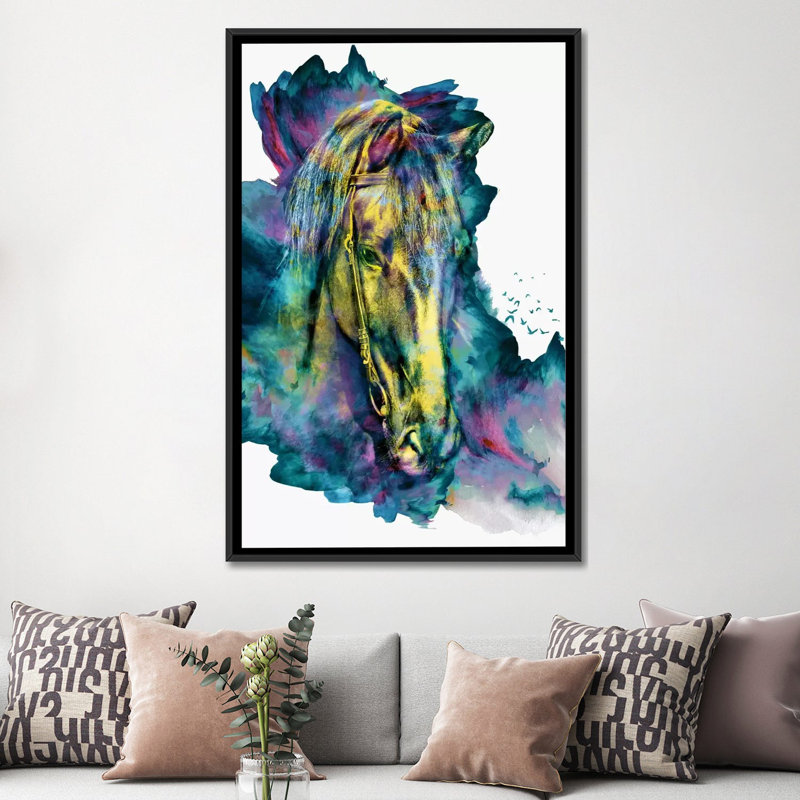 « beauté chaînée », reproduction d’impression sur toile, H 60 po x l 40po x P 1,5 po, Toile avec cadre noir, Pas de tapis