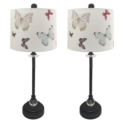 Ensemble de lampe buffet 28" crystal Garber