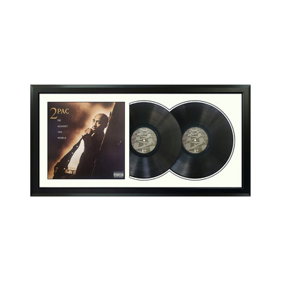 2Pac "Me Against the World" Framed Double Vinyl Record Wall Art, LP Album Cover Display, Music Memorabilia Decor, Unique Gift for Vinyl Lovers