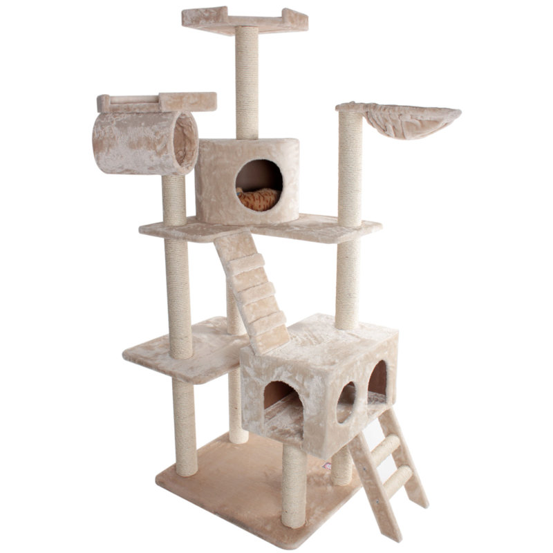 Arbre à chat ou condo 73 po, Blanc cassé
